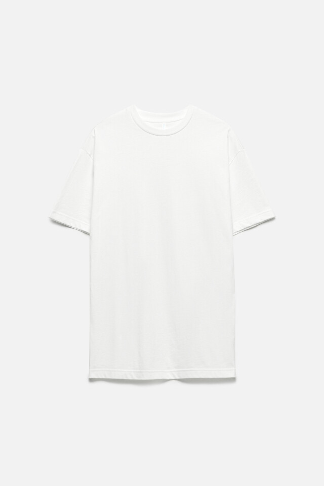 Футболка oversize хлопковая однотонная - цвет белый - 7