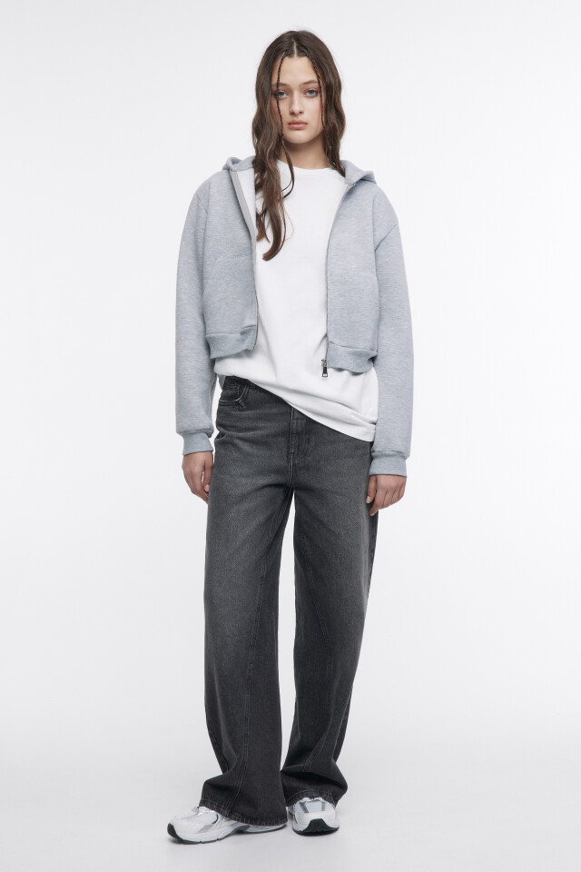 Футболка oversize хлопковая однотонная - цвет белый - 1