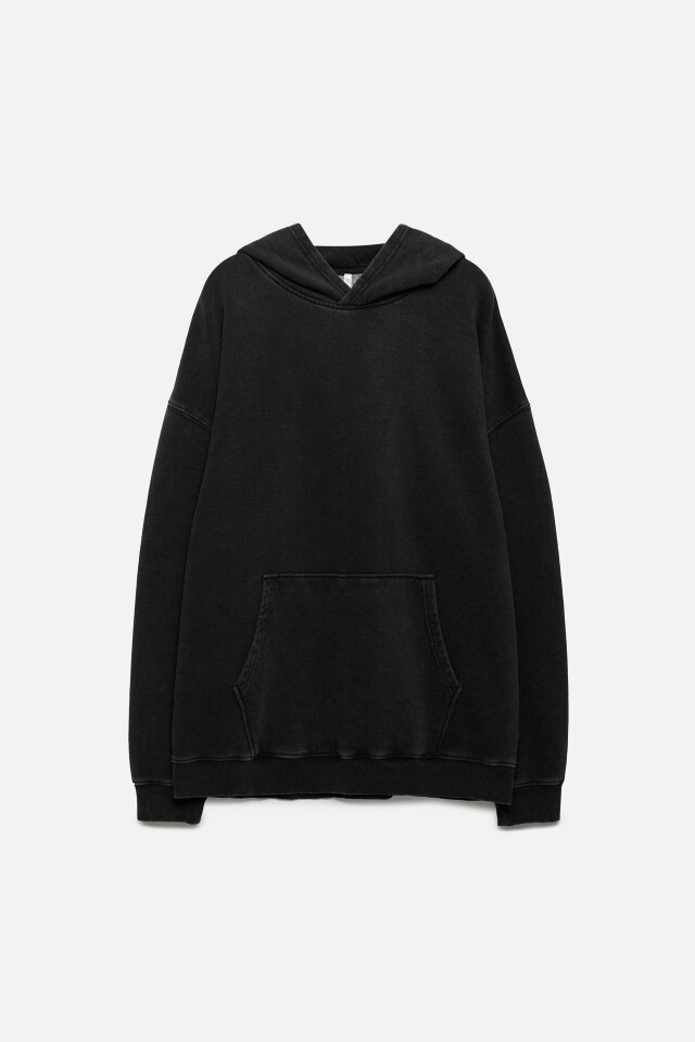 Худи oversize утепленная с состаренным эффектом - цвет серый - 8
