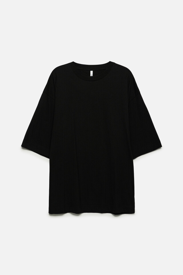 Футболка oversize с пич-эффектом - цвет черный - 8