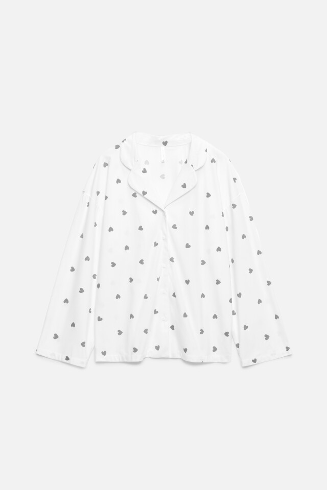 Рубашка oversize домашняя из мягкой ткани - цвет черный - 7
