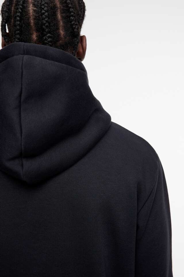 Худи oversize на молнии с капюшоном и начесом - цвет черный - 6