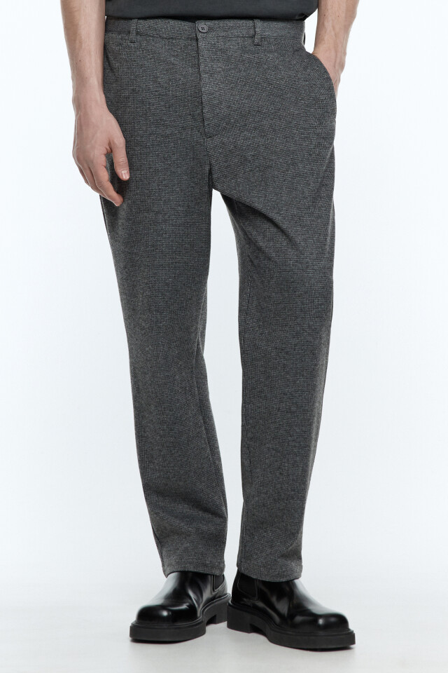 Брюки slim fit зауженные классического кроя - цвет серый - 2