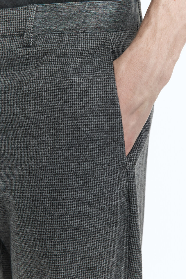 Брюки slim fit зауженные классического кроя - цвет серый - 7