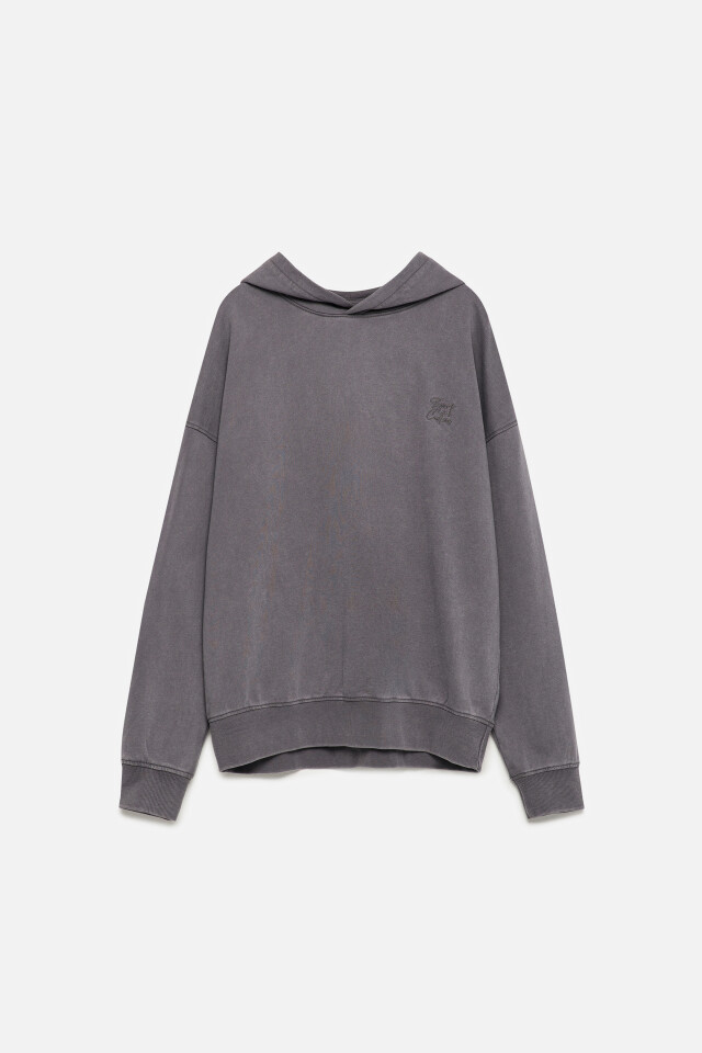 Худи oversize спортивная с вареным эффектом - цвет серый - 11