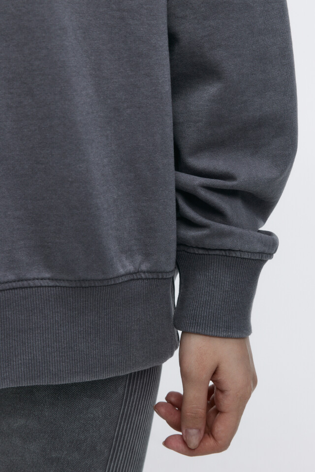 Худи oversize спортивная с вареным эффектом - цвет серый - 7