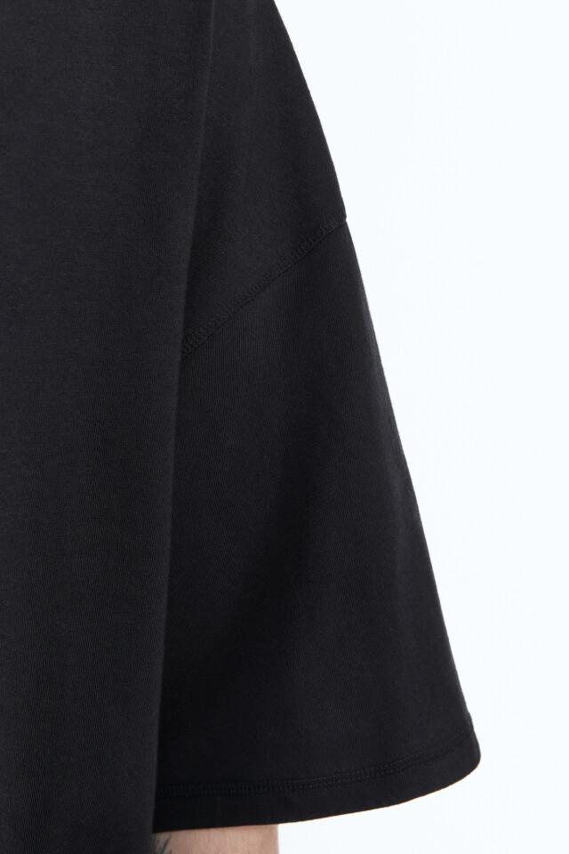 Футболка oversize с принтом - цвет черный - 8