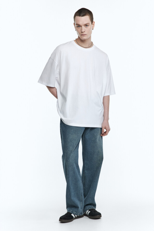 Футболка oversize хлопковая - цвет белый - 5