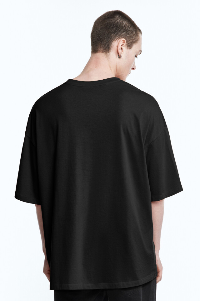 Футболка oversize хлопковая - цвет черный - 4