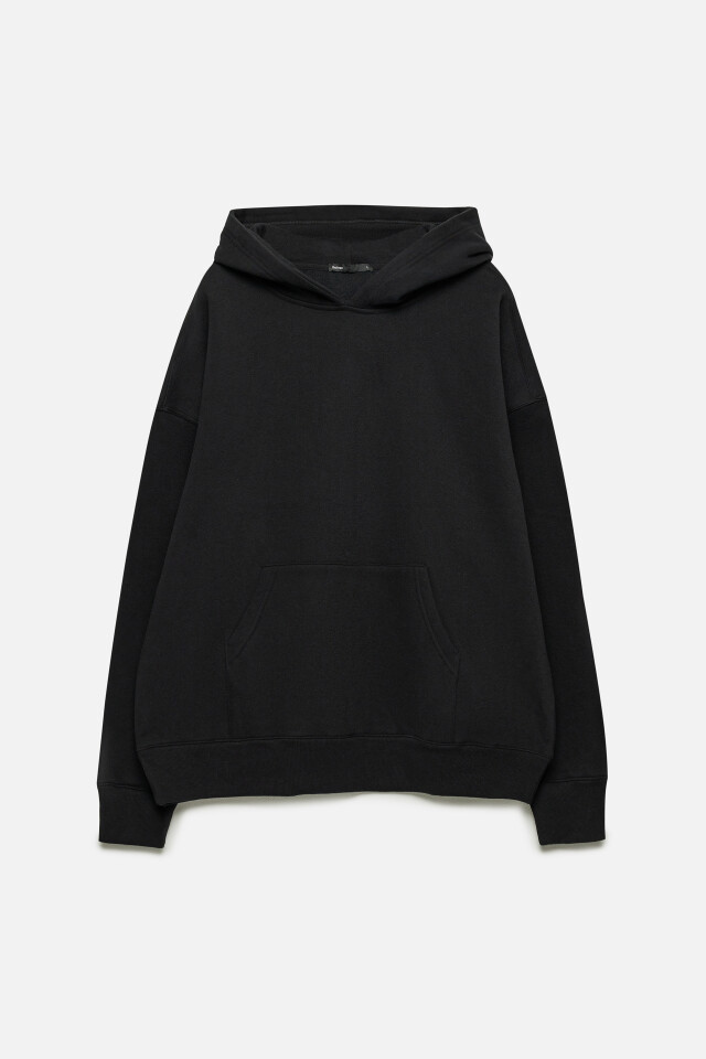 Худи oversize утепленная с капюшоном - цвет черный - 10