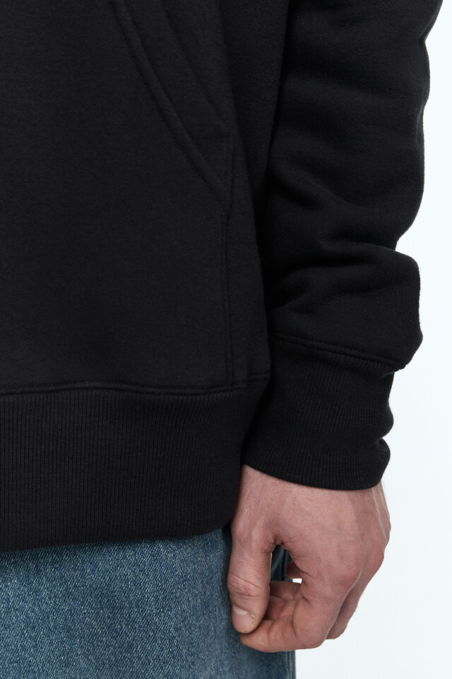 Худи oversize утепленная с капюшоном - цвет черный - 8