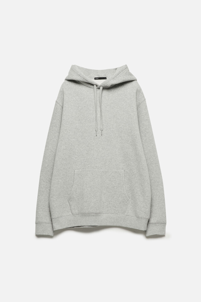 Худи oversize утепленная с капюшоном - цвет серый - 9