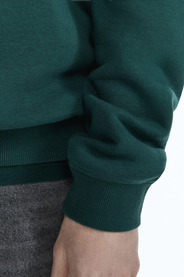 Толстовка oversize с воротником на молнии - цвет зеленый - 9