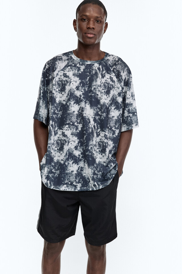 Футболка oversize спортивная из сетки - цвет мультиколор - 2