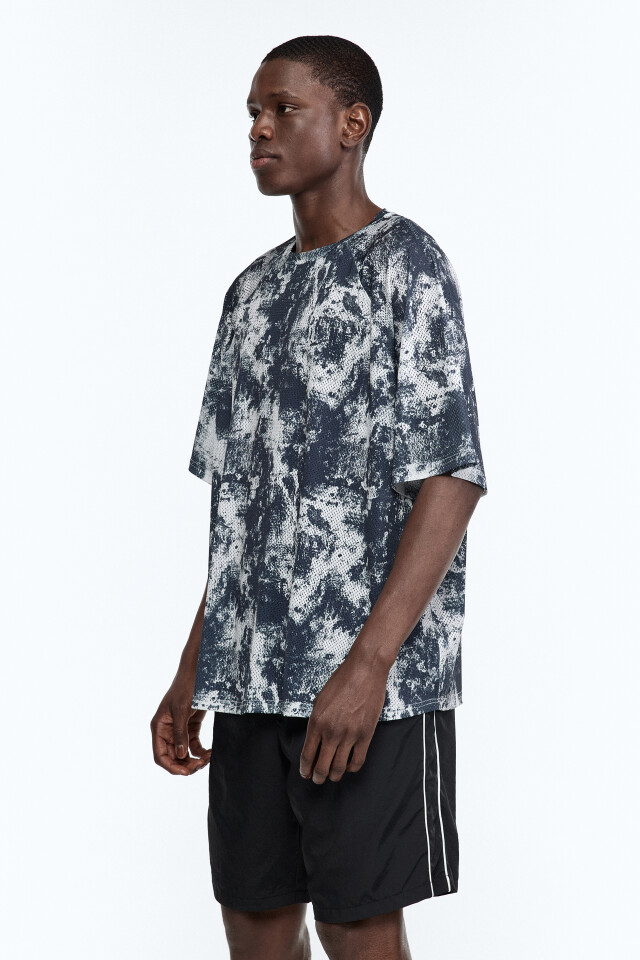 Футболка oversize спортивная из сетки - цвет мультиколор - 4