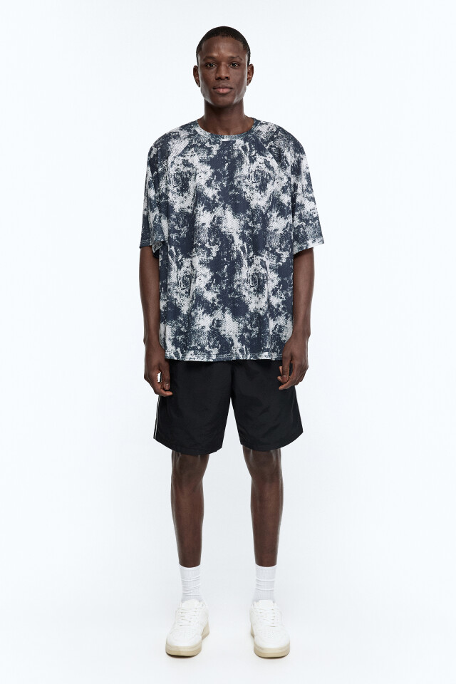 Футболка oversize спортивная из сетки - цвет мультиколор - 1