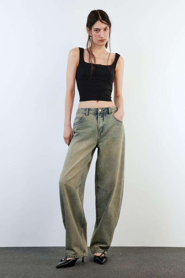 Джинсы baggy fit с низкой посадкой - цвет синий - 6