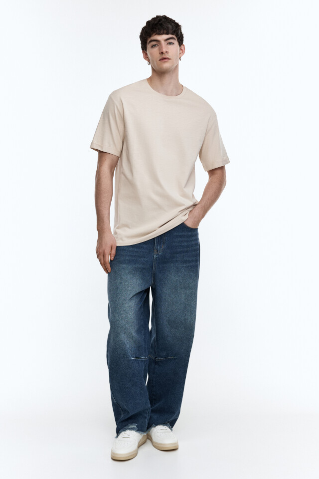 Футболка oversize однотонная - цвет бежевый - 5