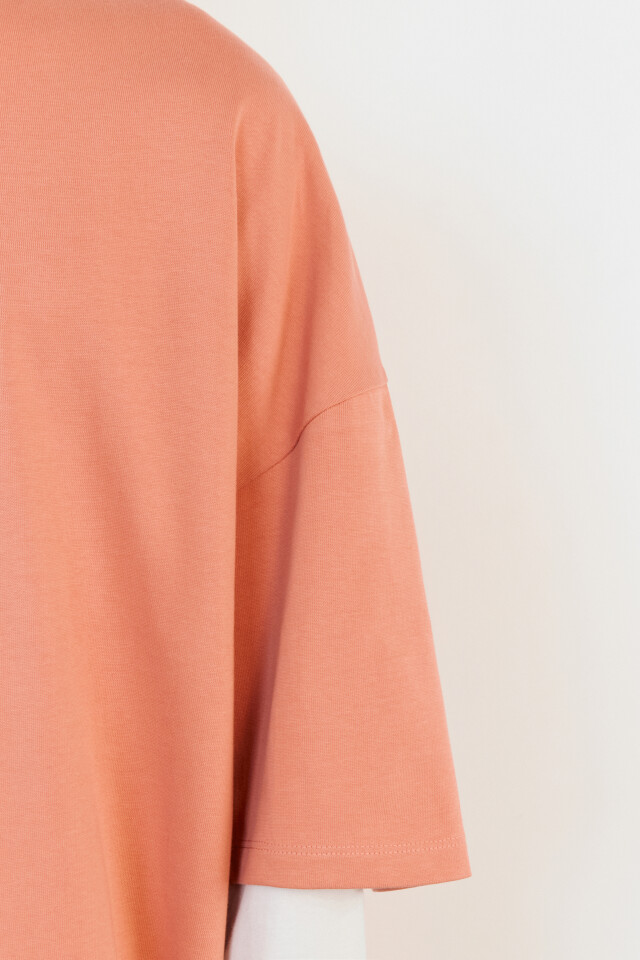 Футболка oversize с принтом-комиксом - цвет розовый - 7