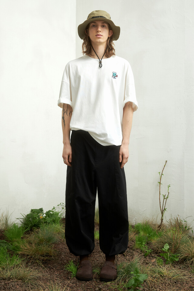 Футболка oversize с вареным эффектом и принтом - цвет белый - 9