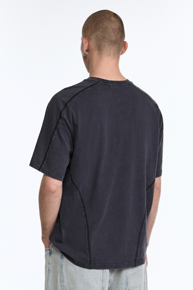 Футболка oversize с рельефными швами - цвет мультиколор - 5
