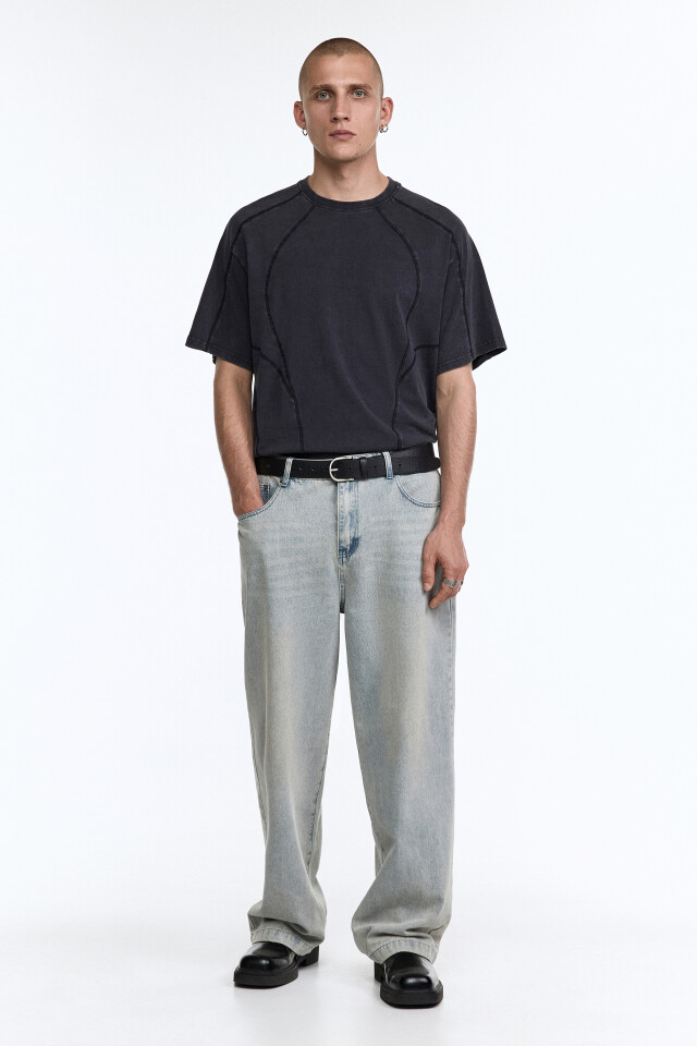 Футболка oversize с рельефными швами - цвет мультиколор - 1