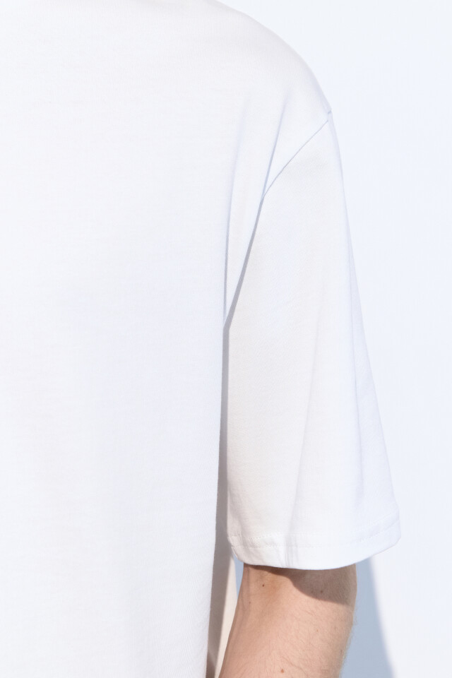 Футболка oversize базовая - цвет белый - 7