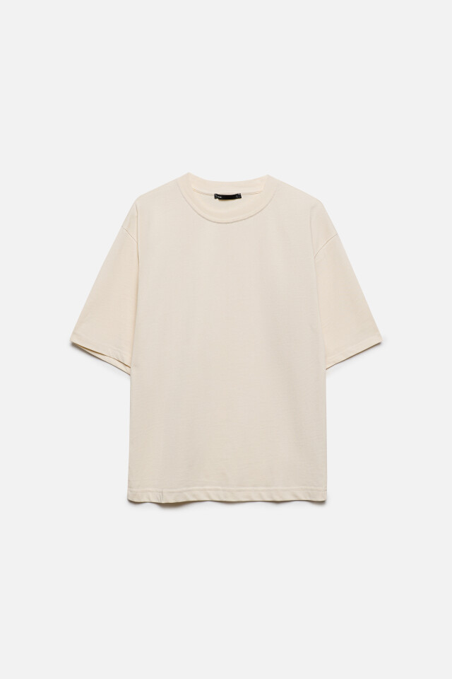 Футболка oversize базовая - цвет бежевый - 8