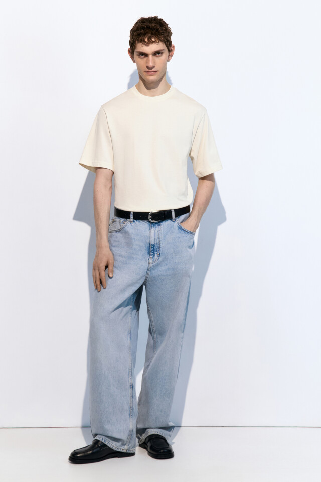 Футболка oversize базовая - цвет бежевый - 5