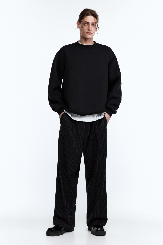Свитшот oversize из неопрена - цвет черный - 5