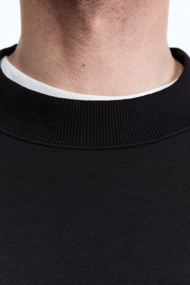 Свитшот oversize из неопрена - цвет черный - 6