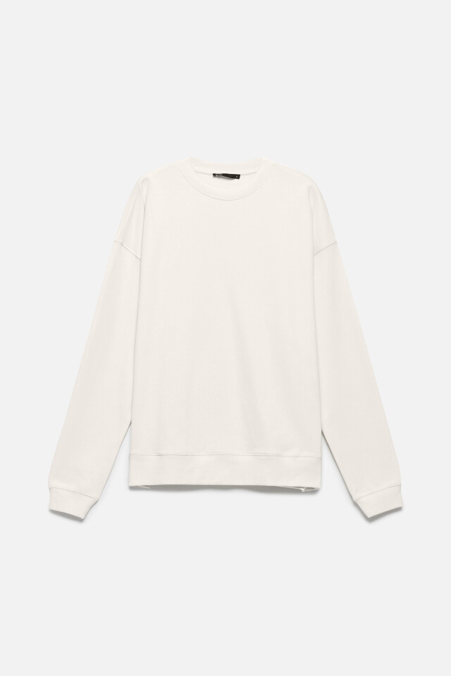 Свитшот oversize базовый из футера - цвет бежевый - 9