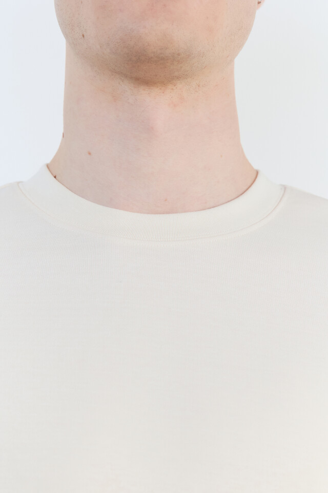 Свитшот oversize базовый из футера - цвет бежевый - 6