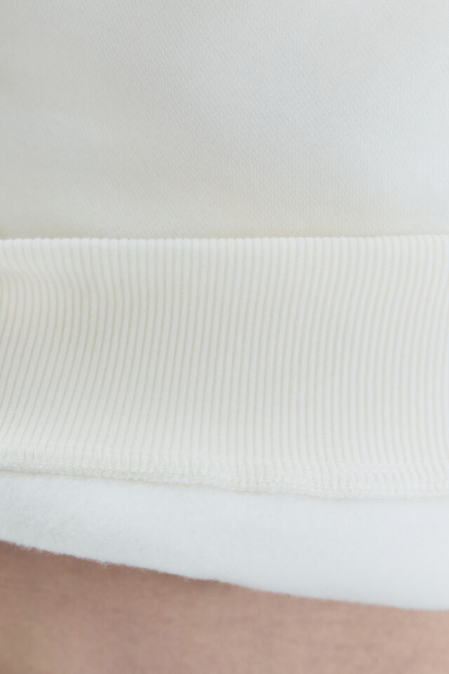 Свитшот half-zip с воротником-стойкой - цвет молочный - 9