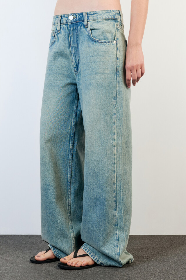 Джинсы baggy fit с низкой посадкой - цвет синий - 3