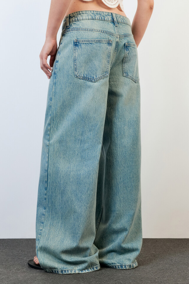 Джинсы baggy fit с низкой посадкой - цвет синий - 4