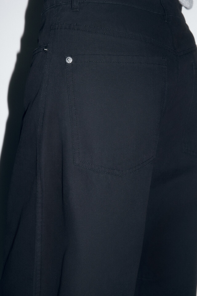 Брюки barrel fit из твиловой ткани - цвет черный - 7