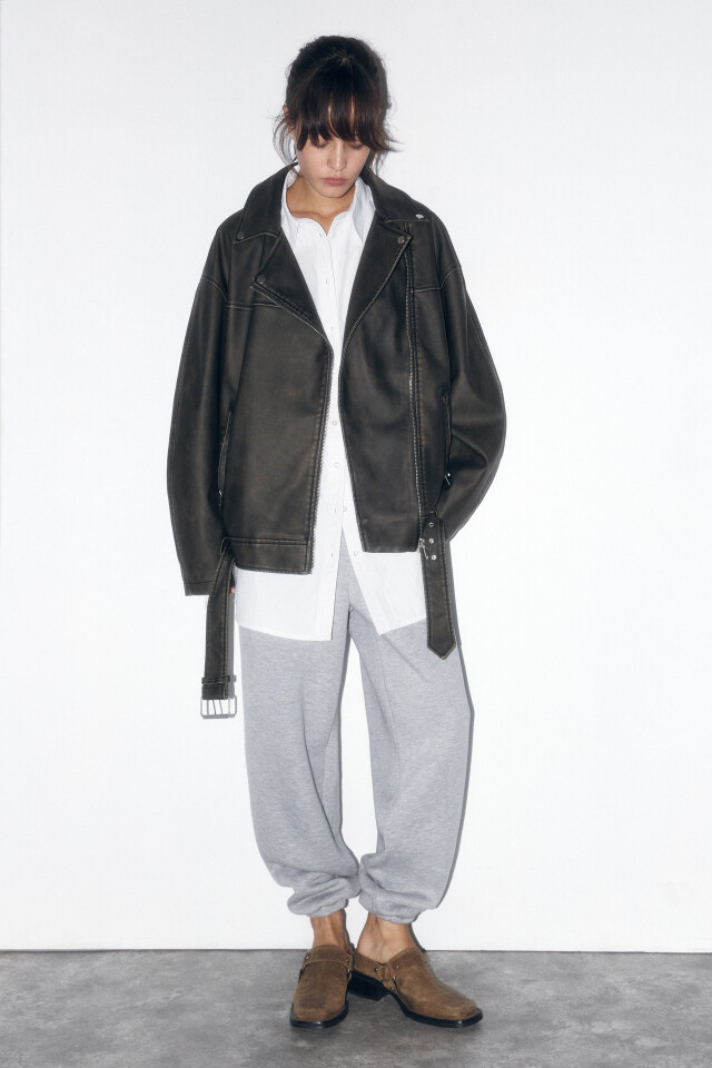 Куртка-косуха oversize с вареным эффектом - цвет зеленый - 6
