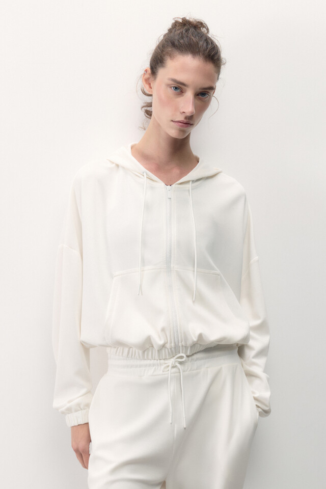 Худи oversize спортивная с капюшоном - цвет ванильный - 2