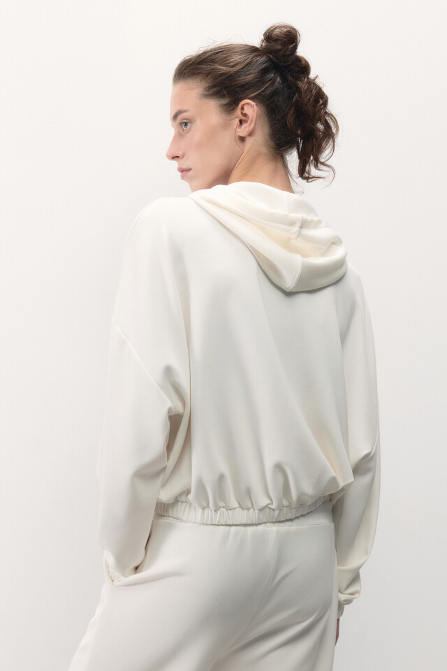 Худи oversize спортивная с капюшоном - цвет ванильный - 4