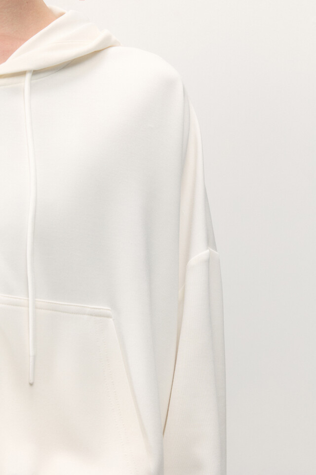 Худи oversize спортивная с капюшоном - цвет ванильный - 7