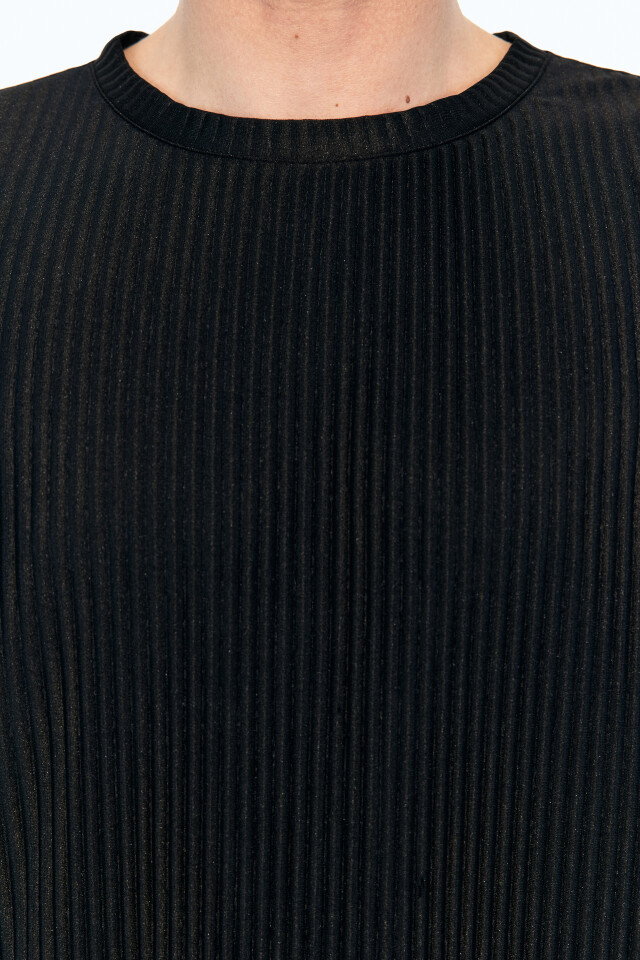 Футболка oversize спортивная из жатой ткани - цвет черный - 6