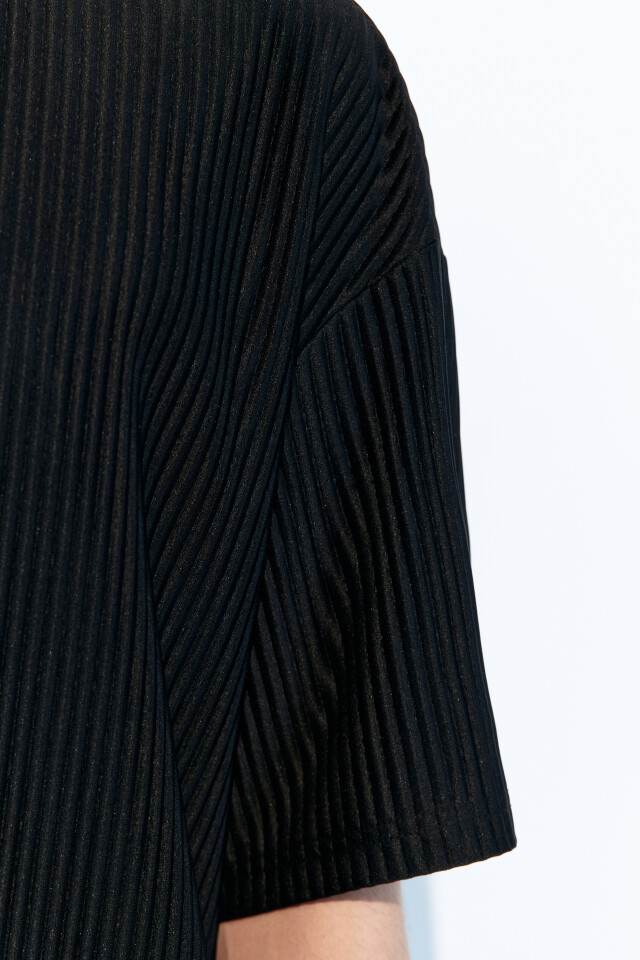 Футболка oversize спортивная из жатой ткани - цвет черный - 7