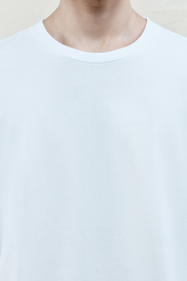 Футболка oversize хлопковая однотонная - цвет белый - 6