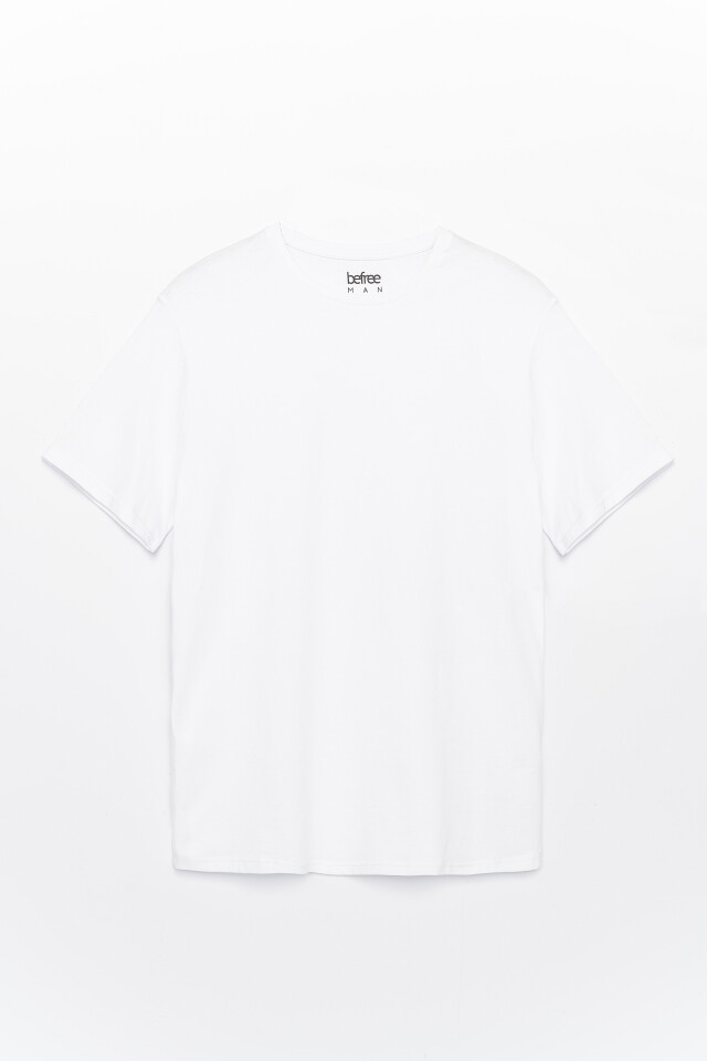 Футболка хлопковая oversize - цвет белый - 2