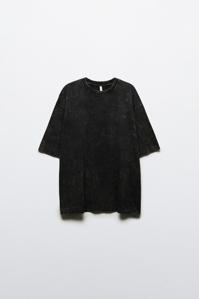 Футболка oversize плотная с вареным эффектом - цвет серый - 8
