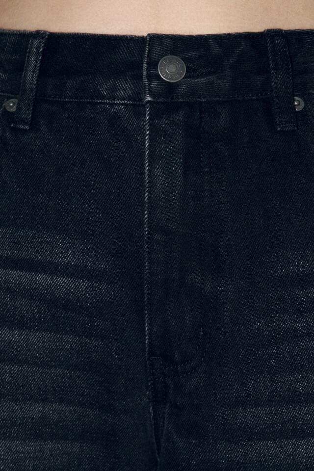 Джинсы baggy fit широкие со средней посадкой - цвет черный - 6