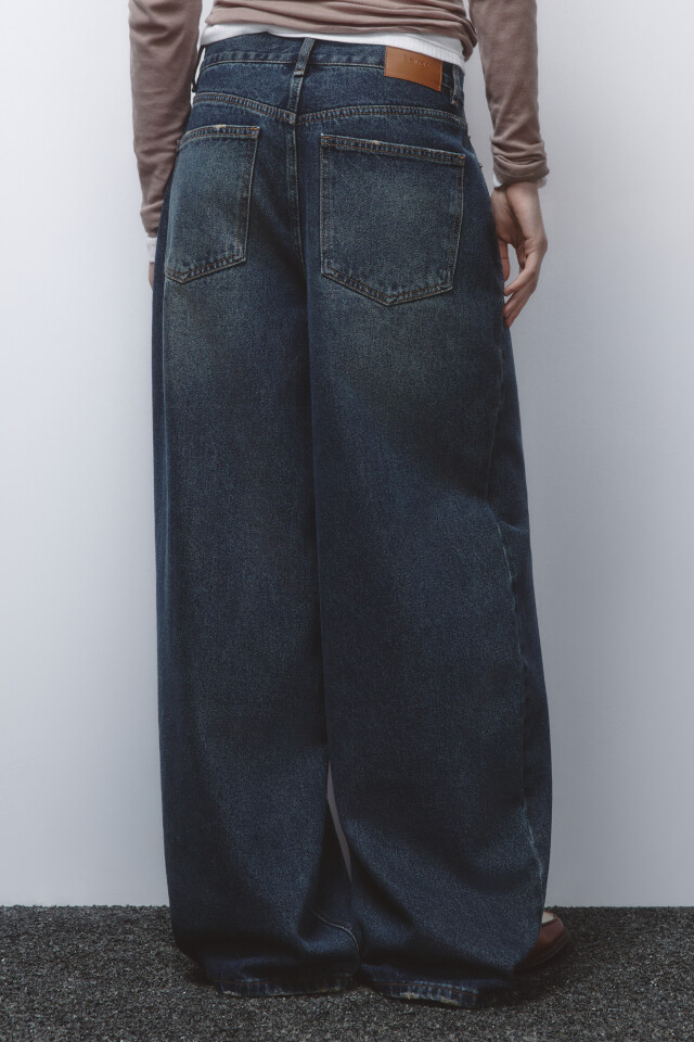 Джинсы baggy fit со средней посадкой - цвет синий - 4