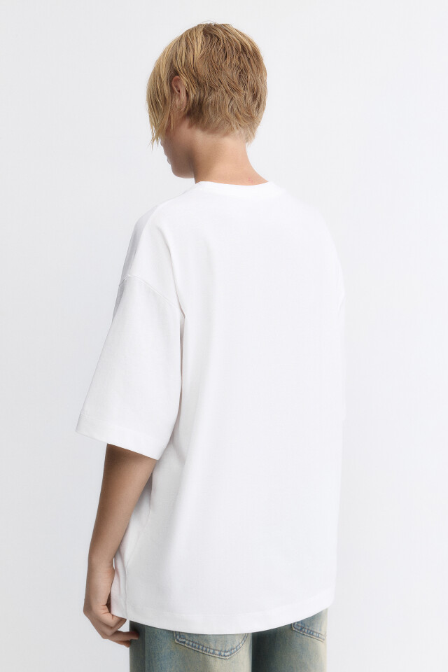 Футболка oversize хлопковая с принтом - цвет мультиколор - 4