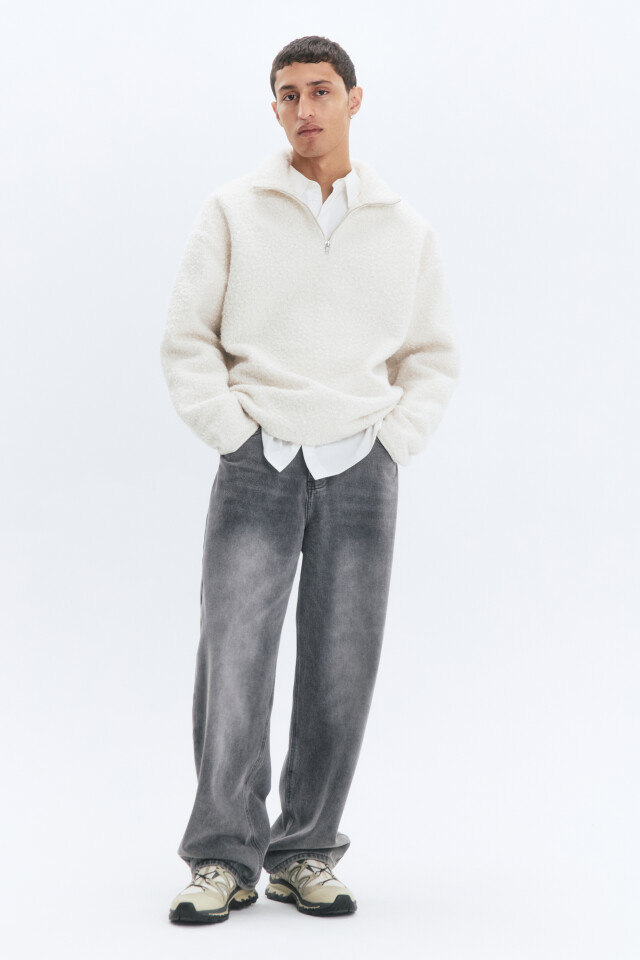 Толстовка half-zip флисовая с воротником-стойкой - цвет бежевый - 6